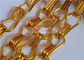 Rideau à mouche en chaîne en aluminium de couleur dorée utilisé comme séparateur de pièce et d'espace